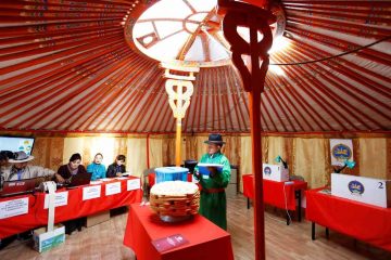 wereldbeeld mongools stembureau