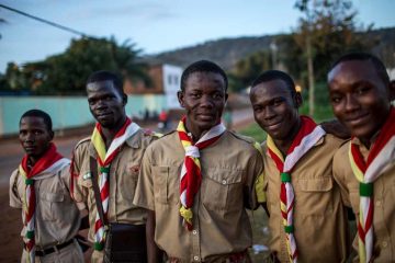 scouts bewaren de vrede in centraal afrikaanse republiek