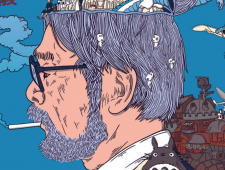 Suizen over bergachtige landschappen met Hayao Miyazaki