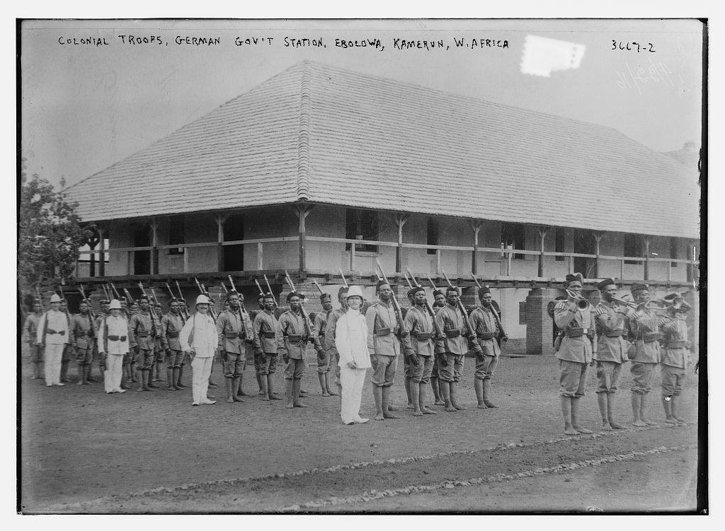 colonial troops german govt station ebolowa kamerun ie cameroon w africa