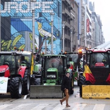 Gewelddadige boerenprotesten in het centrum van Brussel
