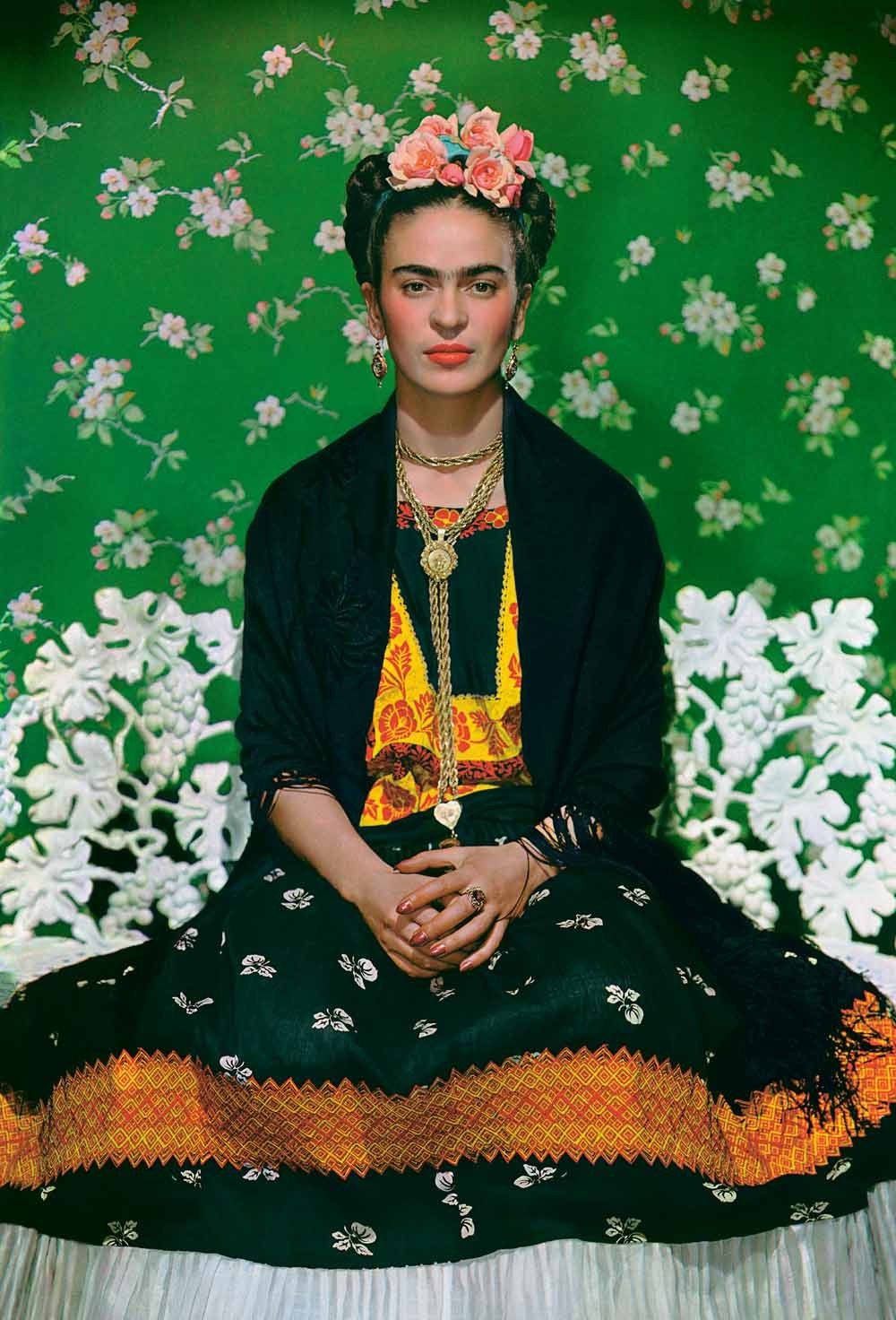 frida kahlo on a bench carbon print 1938 photo by nickolas muray c the jacques and natasha gelman collection of 20th century mexican art and the verge nickolas muray photo archives