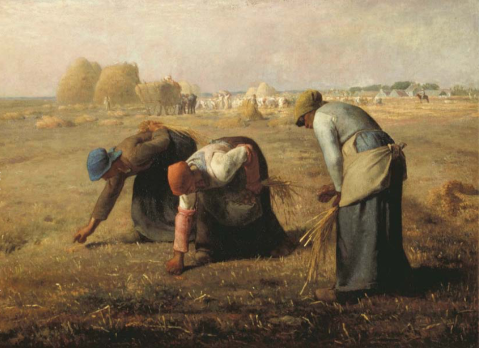 © Jean-François Millet, De arenleessters (1857).